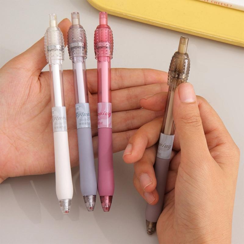 8PCS Stress Relief Retractable Gel Pen 0.5MM Tip Quick Dry Ergonomic Silicone Grip Gel Pen for School Office Supplies
