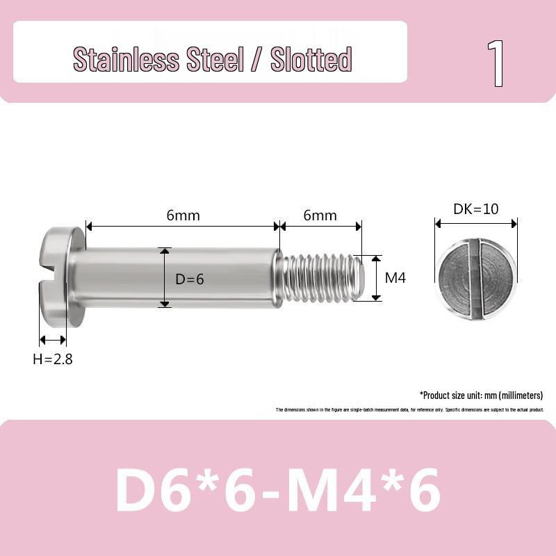 Stainless Steel M4*D5D6 Slotted Shaft Sleeve Screw with Partial Thread and Plain Rod