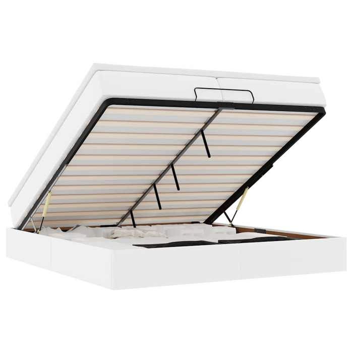 Maison Exclusive - Cadre de lit ottoman avec matelas blanc 200x200 cm similicuir