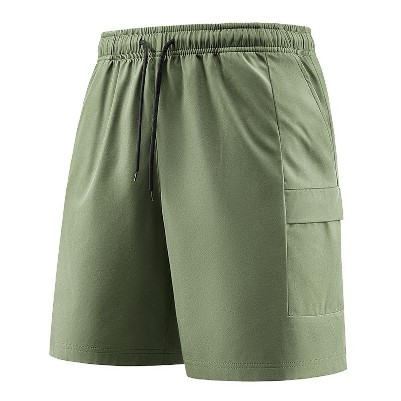 Summer New Workwear Shorts Ice Silk Quick-Dry Shorts Men's American Style Mid-Length Shorts Multi-Pocket