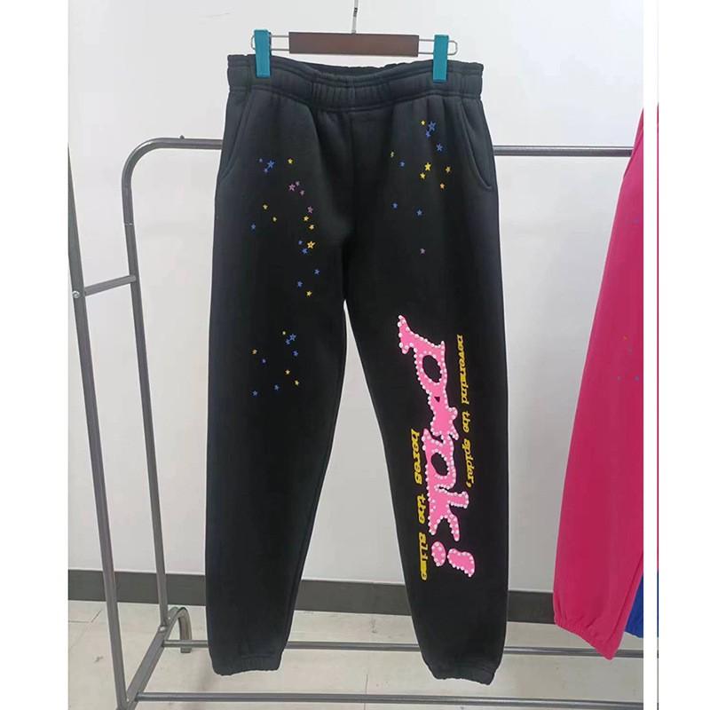 Sp5der 555555 Pěnový Potisk Tepláková Souprava Oversized Mikina Tepláky Streetwear Zimní Outfit
