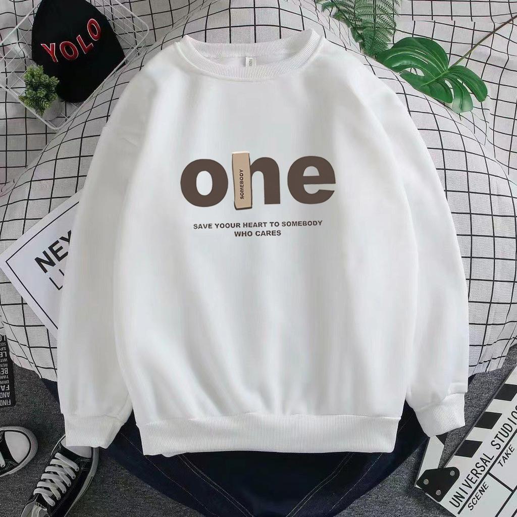 2026 Spring and Autumn New Korean Edition Cartoon Printed Student Loose Jacket Fleece Crew Neck Sweater Men's and Women's Trendy Brand