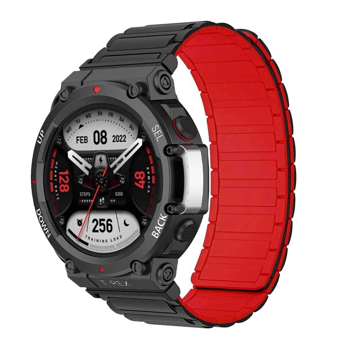 Спортивный силиконовый ремешок для Huami Amazfit T-Rex 3 Магнитный браслет-петля Наручный ремешок для Amazfit T-Rex 2 1 Смарт-часы Correa Ремешок For Amazfit T-Rex