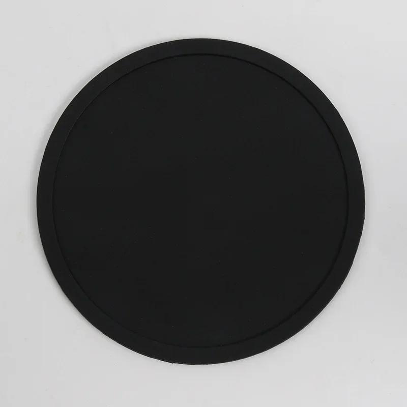 Modern Minimalist Solid Color Silicone Coaster Anti Slip & Anti Scalding Home Use Insulated Coaster with Circular Design