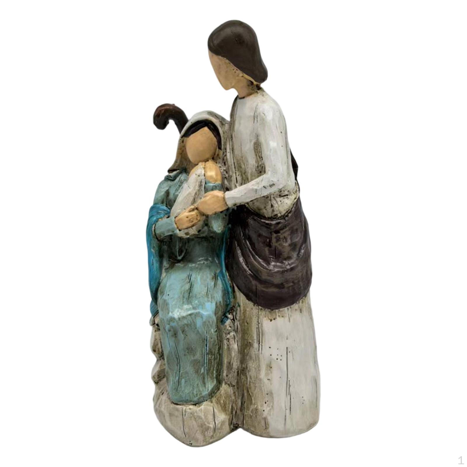 

Jesus and Family Statue Sculpture Gift Religious Artwork Decoration Ornament Figurine for Office