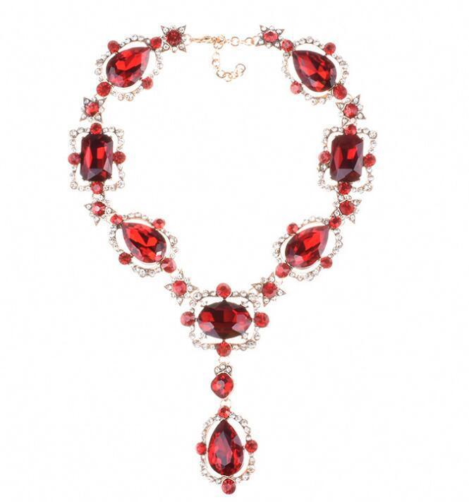 Alloy Pendant Exquisite Necklace With Gemstone Inlay Perfect For Wedding Celebrations And Memories Travel