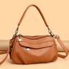 Retro Classic Multi-layer Large Capacity Single Shoulder Bag Summer Style Women's Crossbody Bag Simple and Versatile Texture Small Bag