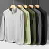 Top Masculino de Lã com Gola Alta Quente para Outono Inverno, Pulôver com Meio Zíper, Blusa de Moletom, Manga Longa, Camada Base, Camisa para o Dia a Dia