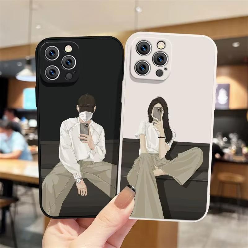 Couple photo design suitable Phone Case For iPhone 17 Pro Max 16E 15 Pro 14 13 12 11 Mini AIR XS XR XS 8Plus anti drop and shoc
