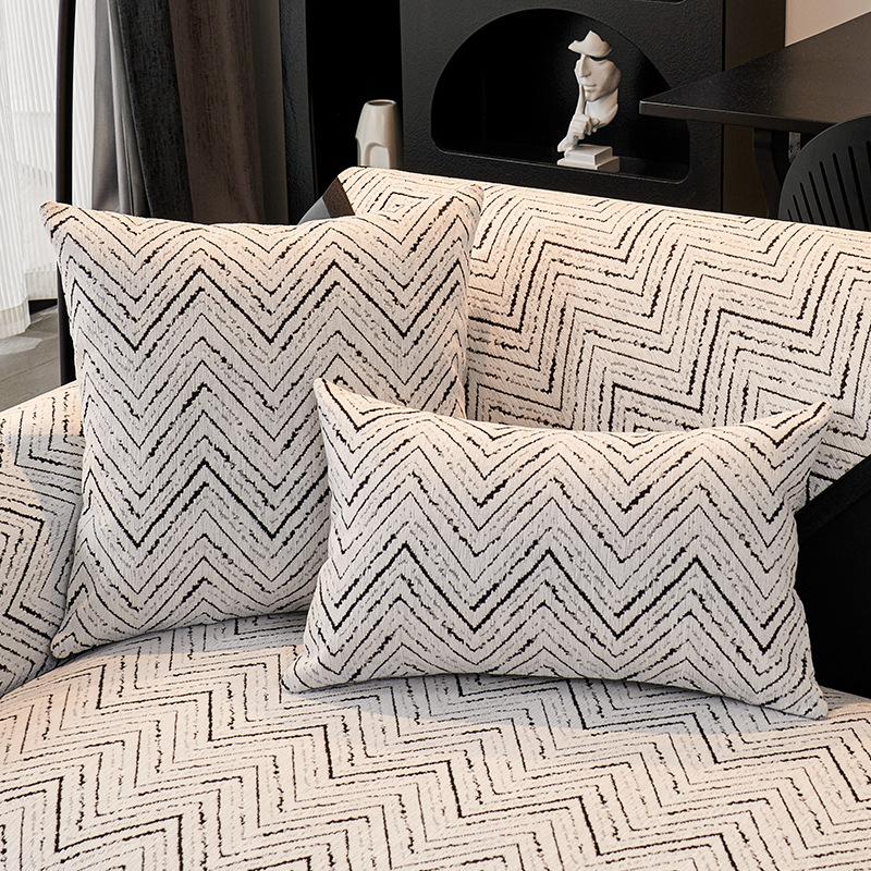 Corrugated Chenille Sofa Cushion, Universal In All Seasons, Light Luxury, High-End Non-Slip Seat Cushion, High-End Sofa Cover