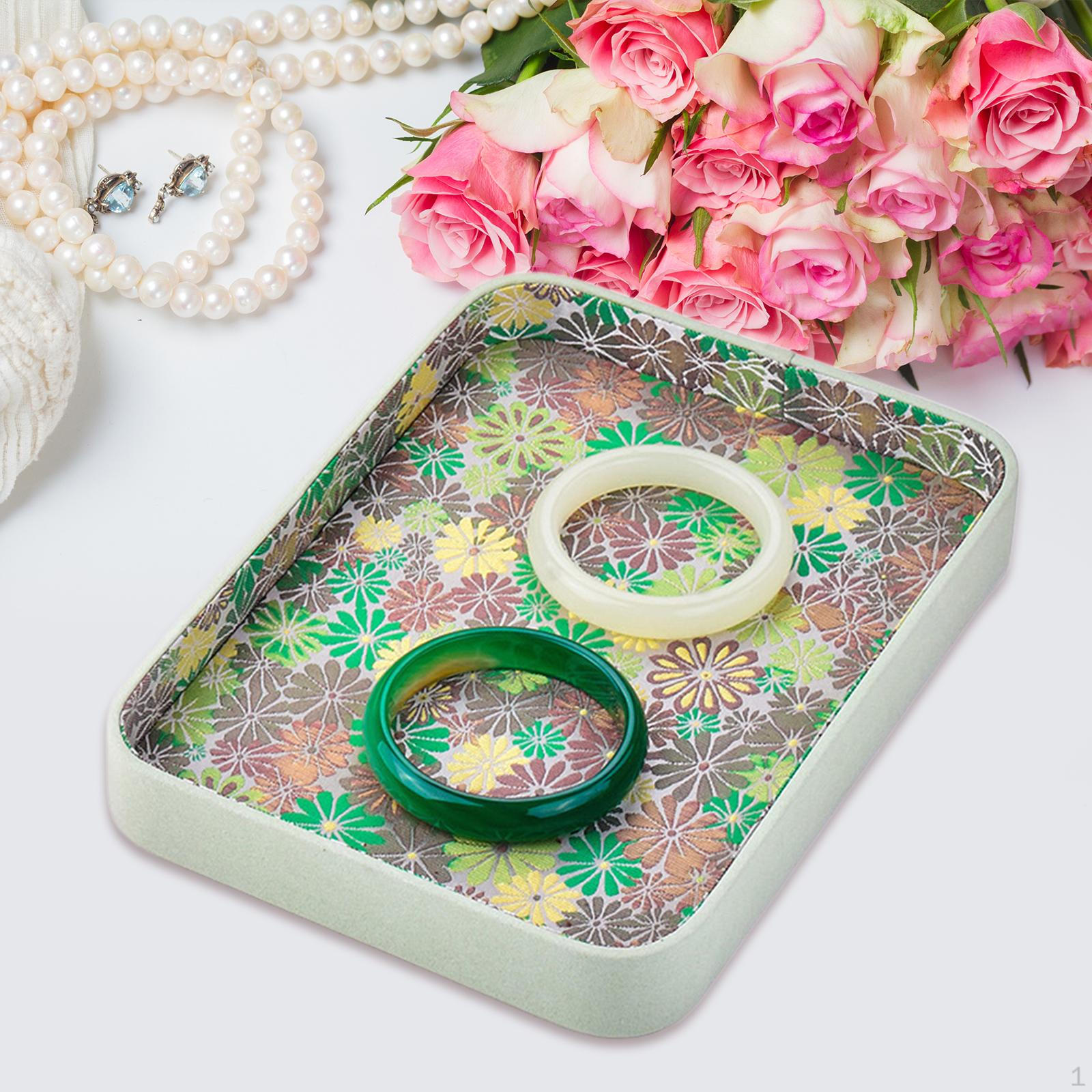 

Органайзер для украшений Поднос Дисплей Выставка Отличный подарок Хранение Пустая тарелка для подвесок зелёный