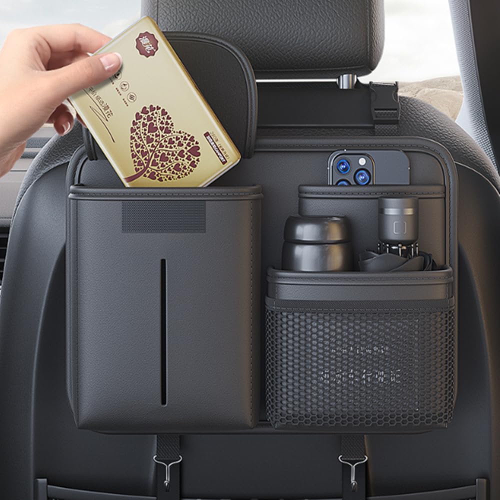 TATACLEA Car Seat Back Storage Car Car Seat Back Storage Easy Car Short Style Pocket, Storage, Bag, Multifunctional, Installation, Space-Saving,