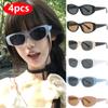 4pcs Fahion Quadrate Ins Popular Fashion Small Rectangle Sun Shades Women Classic Shades UV400 Men Trending Quadrate Sun Eyewear