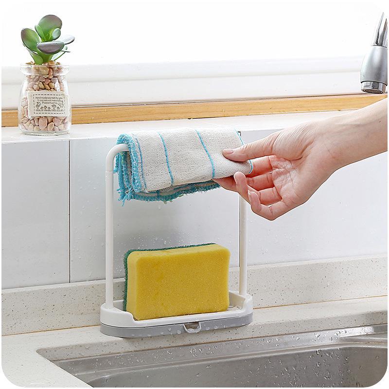 Punch-Free Kitchen Towel and Dishcloth Storage Rack