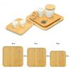 Kitchen Square Bamboo Serving Tray Tableware Tray Long Lasting Durability
