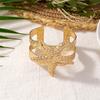 Luxury Gold Color Starfish Cuff Bracelet for Women Chunky Statement Open Bangle Summer Beach Vacation Jewelry Accessories