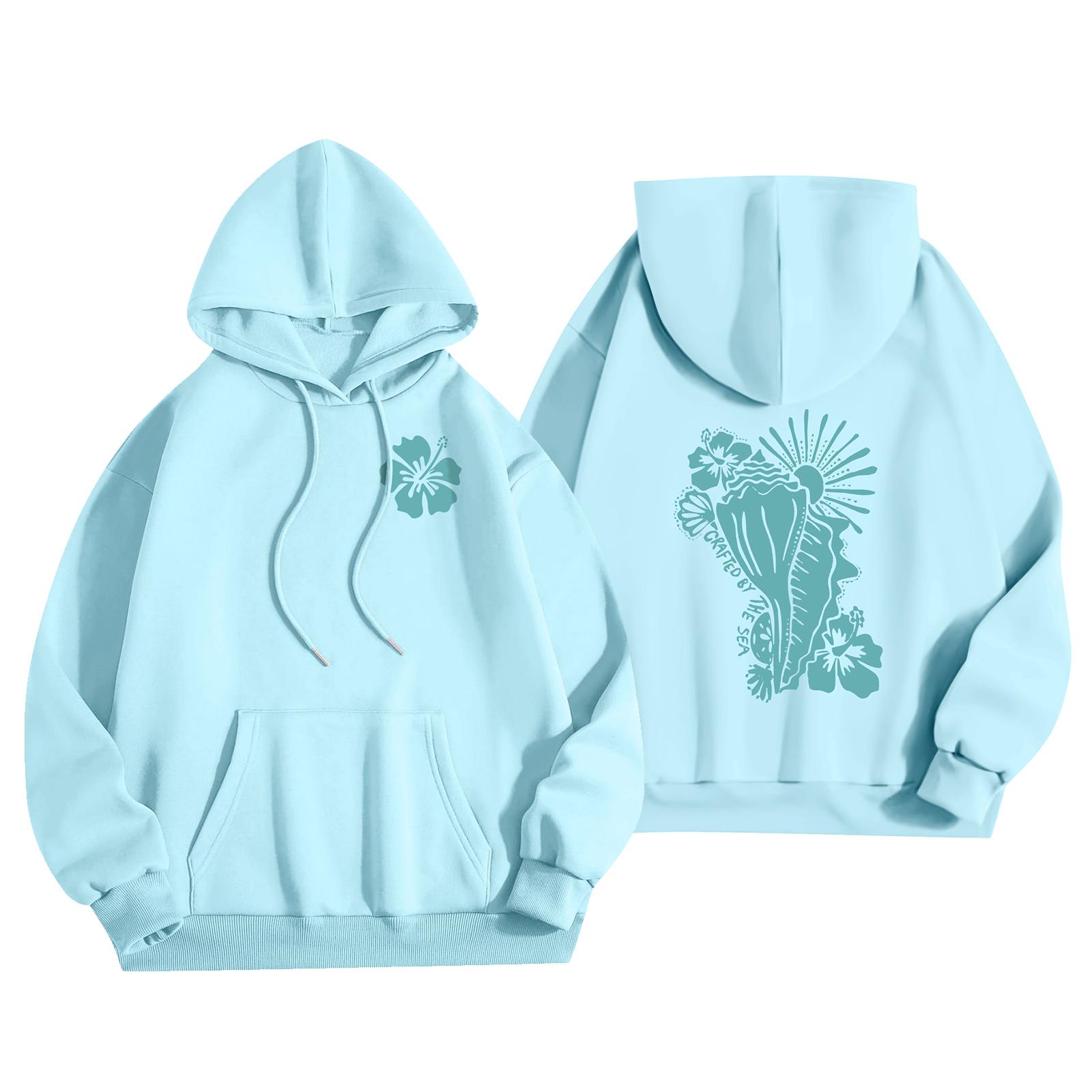 

Женская мода, женский легкий пуловер с длинными рукавами и карманами, толстовка с капюшоном в стиле консервативного стиля S