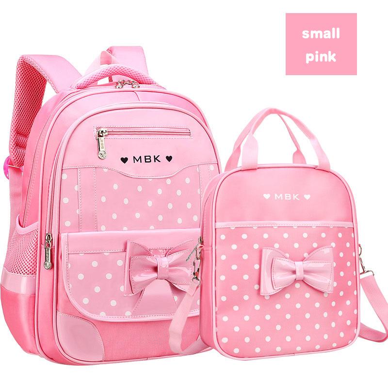 Schulranzen-Set für 6–12 Jahre alte Kinder für Mädchen, modischer Schulrucksack mit niedlicher Schleife, für den Schulanfang, das Geschenk für Mädchen None