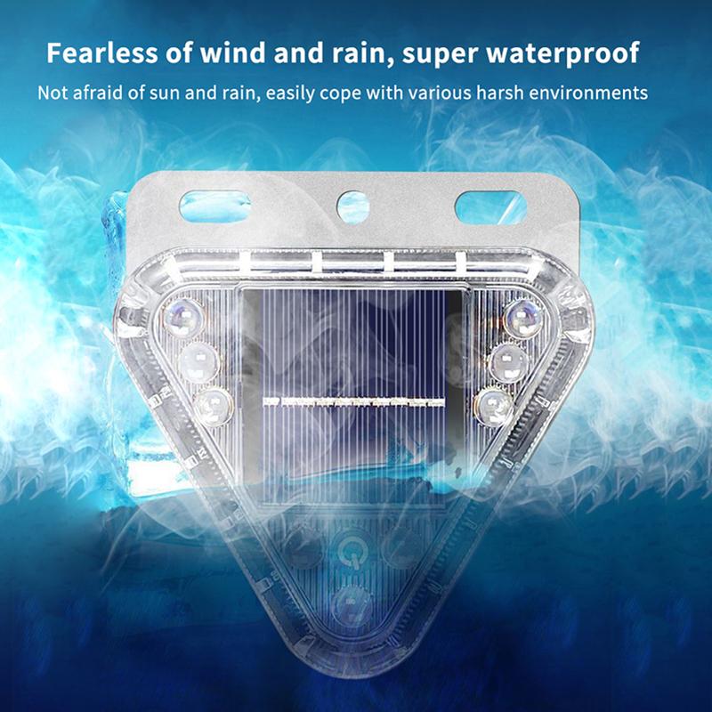 Multicolor Truck Tail Flashing Light Led Solar Warning Light Anti Collision Magnetic Touch Switch Wireless Strobe Triangle Lamp
