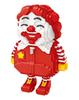 Tlustý klaun Mcdonalds Ronald Figurky Mikrodiamantový blok Kreslený Stavební Kostky Sestavte Kostky Model Nanocihel Hračky na dárky