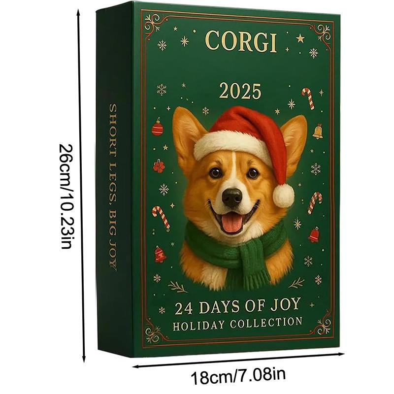 2025 Corgis Advents Calendars, With 24 Acrylic Corgis Pendants For Christmas Countdown, Suitable For Car Rearview Mirrors, Walls