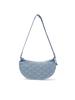 Mlb Classic Monogram Denim Vintage Hobo Bag Ny (L.Blue)