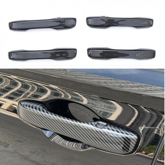 For Honda Accord -2024 Carbon Fibre ABS Car Door Handle Cover Trim 4pcs