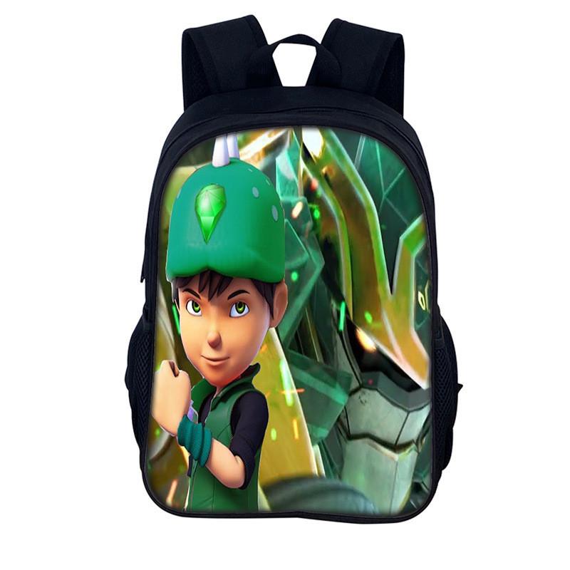 Elements Heroes Boboiboy Kids School Backpack With Durable Nylon Material For Elementary Students
