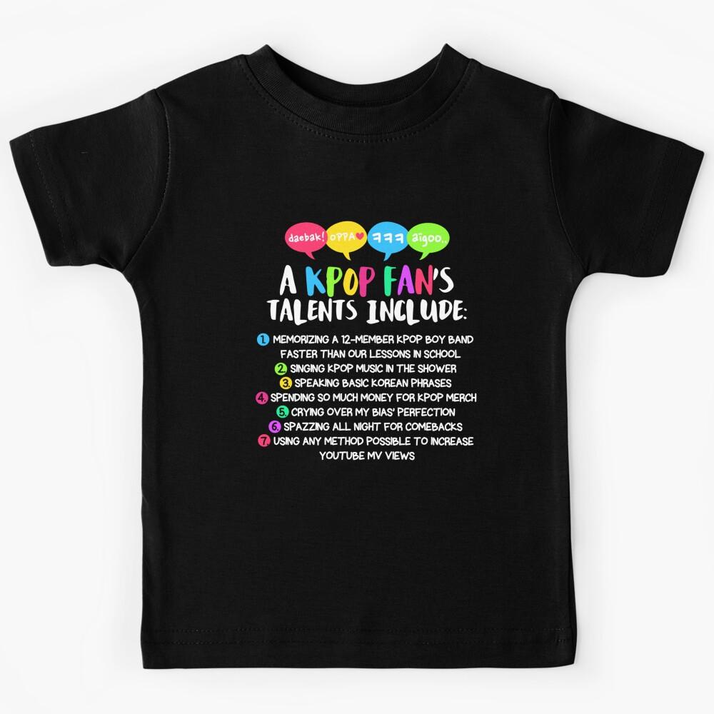 A KPOP FAN_S TALENTS Kids T-Shirt 170