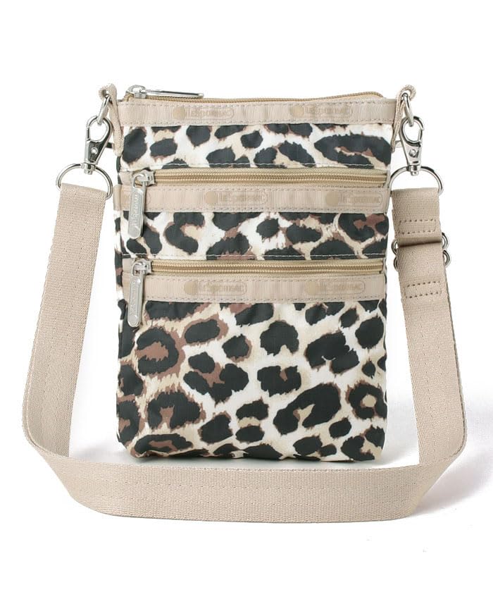 

Official Shoulder Bag 3 ZIP Flaxen Leopard [LeSportsac] CROSSBODY/4007 Women s