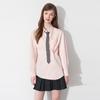 Camicia Casual da Donna a Vestibilità Larga con Collo a Cravatta