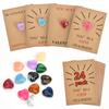 48PCS Gem Valentines Cards with Heart-Shape Crystal Stone Valentine Exchange Card for Boys Girls School Classroom Party Favors