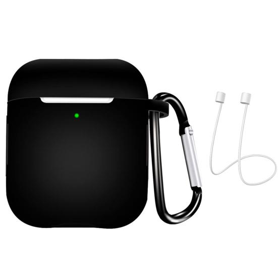 Silicone Mini Earphone Protective Case Storage Box with Lanyard for Air-Pods 1 2