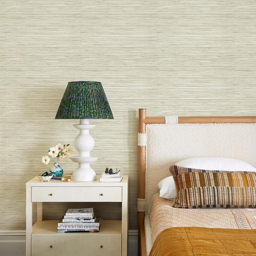 Grasscloth Peel And Stick Wall Cover Cream Grassweave Self Adhesive Wall Cover Textured Stick On Wall Cover Removable Contact Paper
