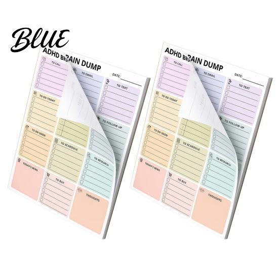 Personalized Goal Setting A5 Brain Dump Planner, Tear-off Daily Task Pad with 50 Tear Off Note Sheets, Thickened Paper Notepad for Organizing Thoughts