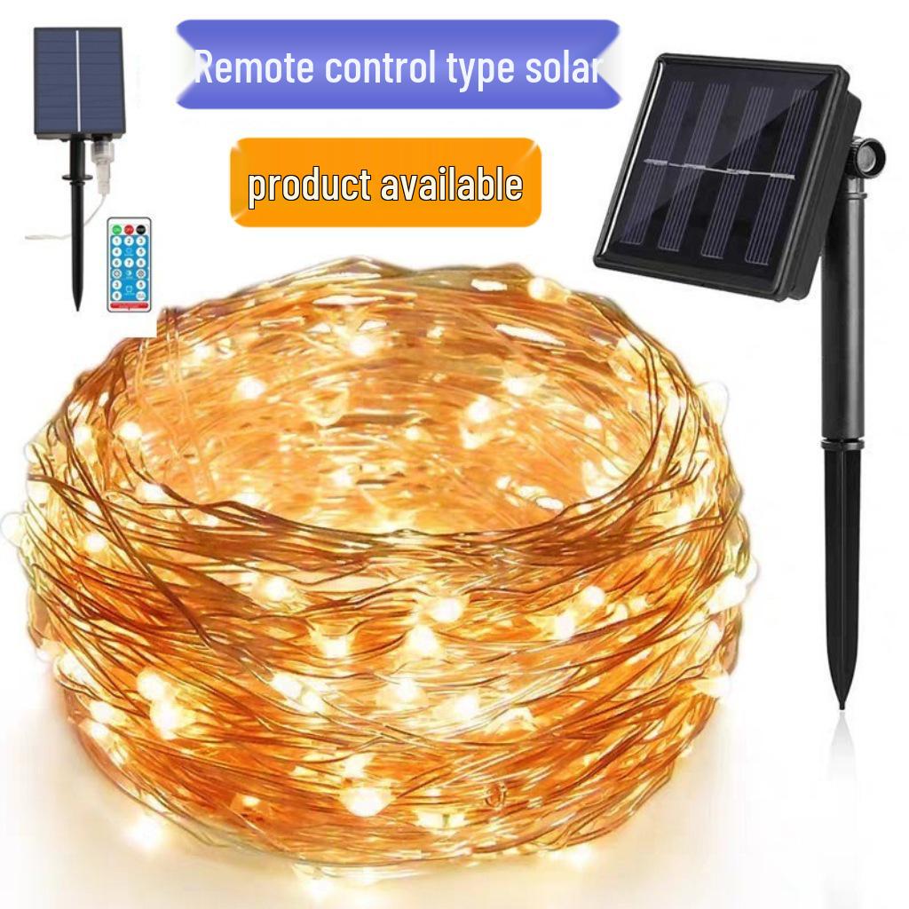 LED Solar Copper Wire String Lights for Indoor/Outdoor Holiday Decoration