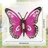 6 Stuks Gesmeed IJzeren Vlinder Muurdecoratie Simulatie Insect Ornament Tuinkunst Metaal Hangend Hanger voor Hekken Buiten Windgong