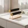 Versatile Freestanding Jewelry Display Rack with Wooden Base Sturdy Bangle