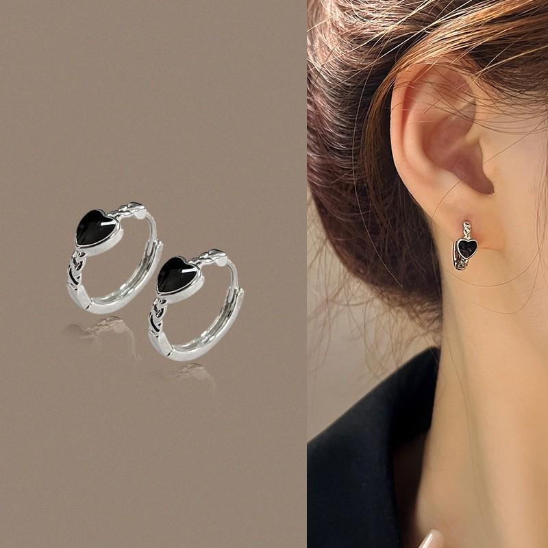 S925 Silver Snake-Shaped Hoop Earrings with Micro-Paved Zirconia - Retro Fashion for Women