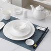 Tian Yajing Silver Rim Bone China Dinnerware Set