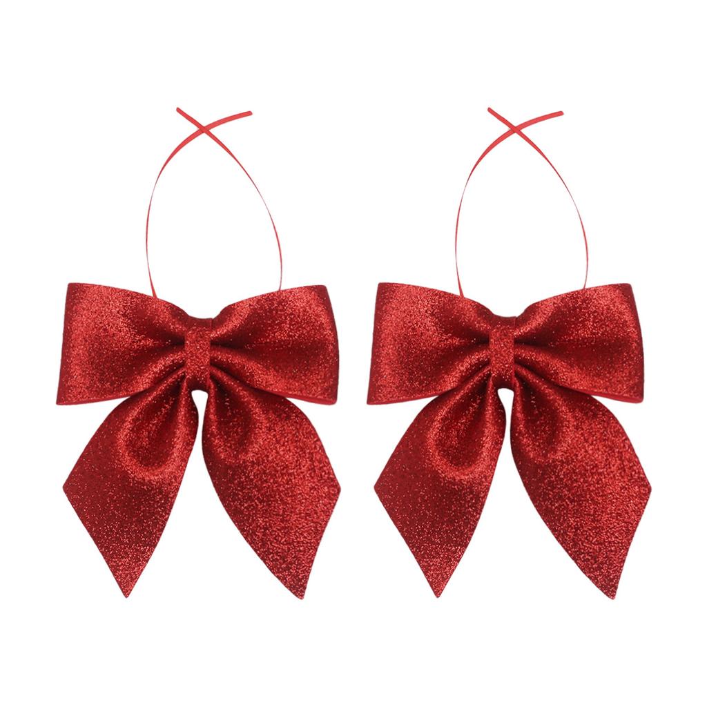 Christmas Bows Red Christmas Tree Hanging Decorations Christmas Hanging Decorations Bowknot Tree Ornaments