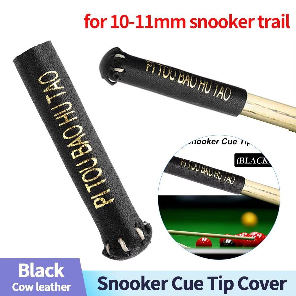 1Pcs Leather Snooker Cue Tip Cover Dustproof Snooker Pool Pole Cover  Table Game Accessories