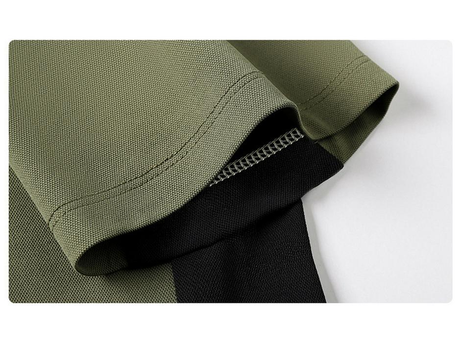 Premium Brand Men's Quick-Dry Golf Polo Shirt with Stand-Up Collar - High-End Design