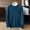 Men's 100% Pure Wool Half-High Neck Sweater, Machine Washable, Thick Base Layer - 2025 Autumn/Winter New Style