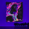 Blacklight Tapestry UV Reactive Meditation Zen Wall Hanging Peach Skin 2D Flat Print Psychedelic Fractal Decor for Bedroom