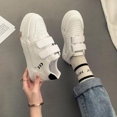 Women's Large Size Casual 2025 Velcro Sports Shoes Comfortable and Non-rubbing Campus Running Height-increasing Women's Shoes
