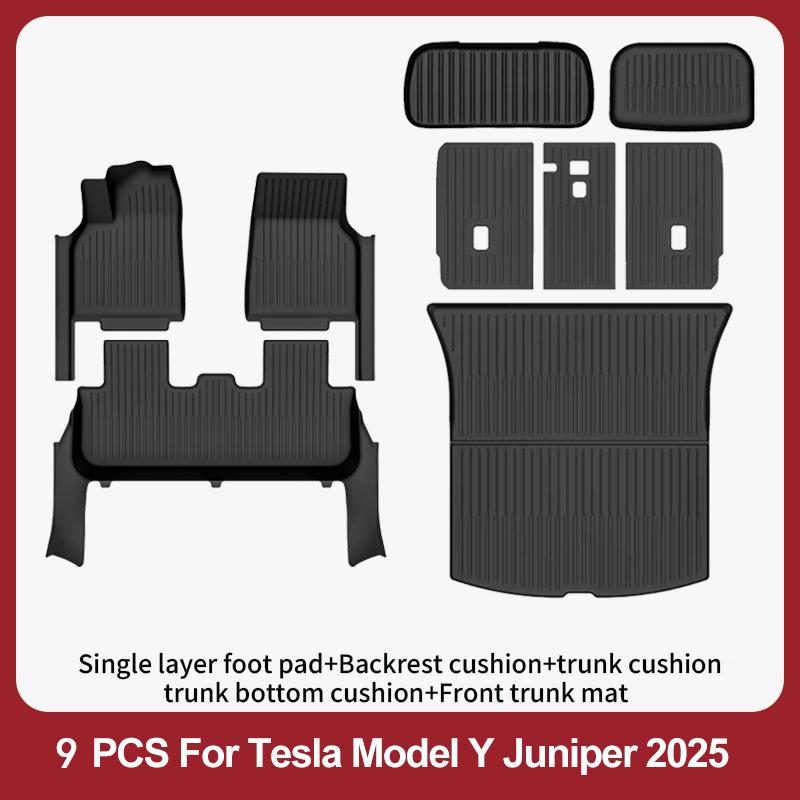 Tappetini per Tesla Model Y Juniper 2025-2026 Premium/Performance Rivestimento Pavimento in TPE & Accessori Copri Soglia Porta Completo