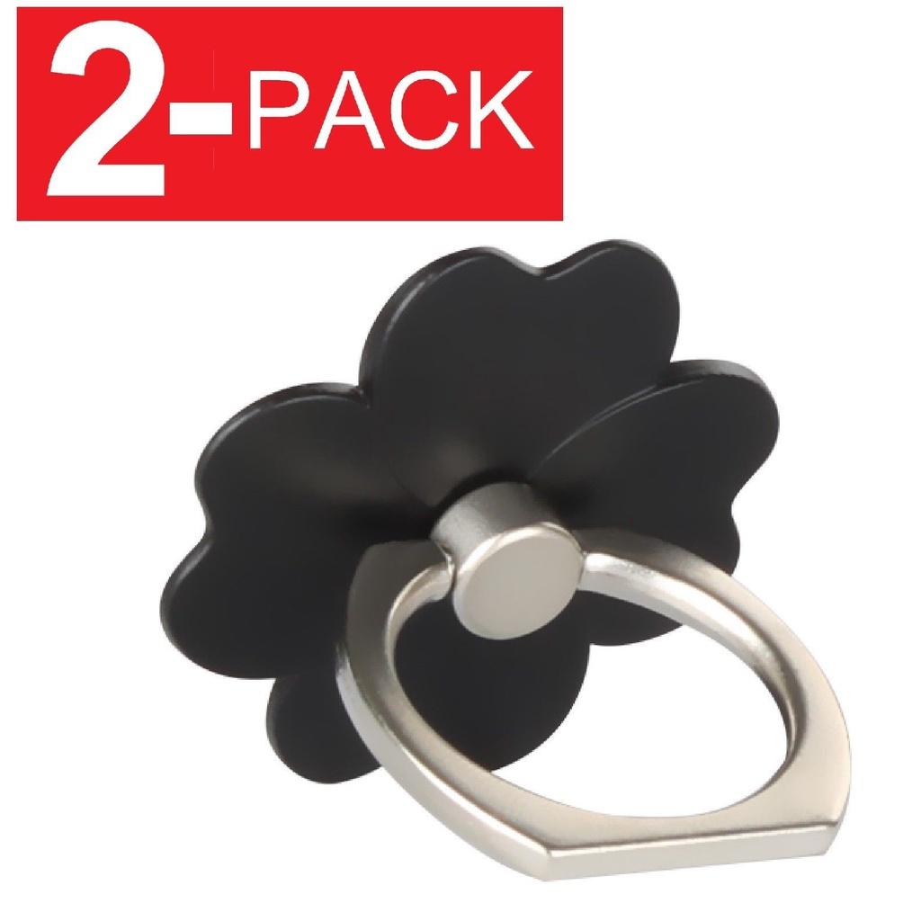 2-pack Universal 360 Rotating Finger Ring Stand Holder For Cell Phone With Elegant Flower Design And Premium Quality Materials