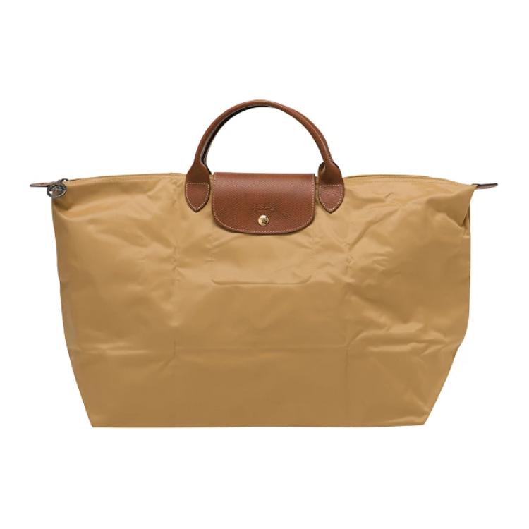

Longchamp Le Pliage Embossed Logo Snap Closure Recycled Polyamide Tote Bag Small Women tote bags Light-Brown 1624089P86 Basic Set (Bag)