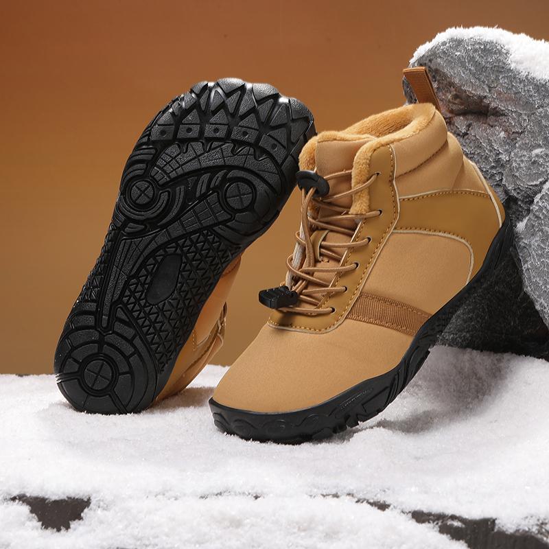 Children Warm Snow Boots Kids Winter Cotton Shoes Non-slip Snow Outdoor Warm Plush Boots High Top Warm Furry Footwear Waterproof Warm Sneakers